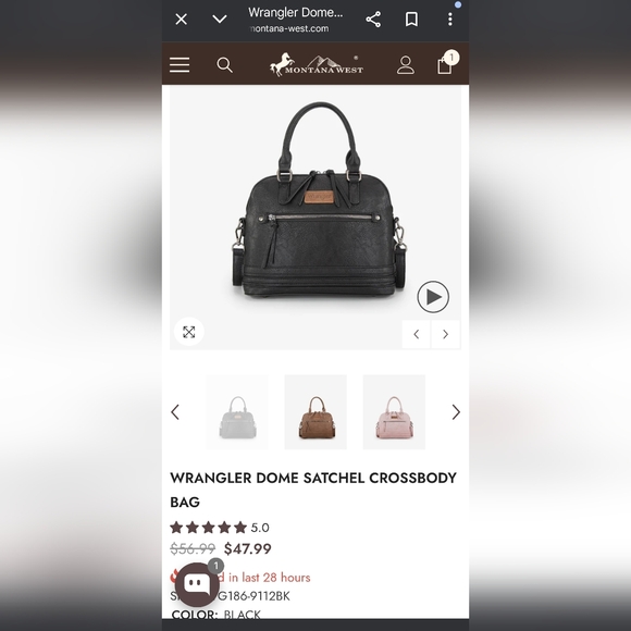 Wrangler Dome Satchel Crossbody Purse - Picture 14 of 16